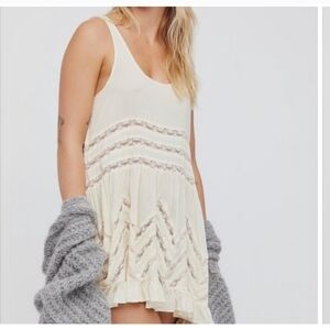 Free People Voile and lace trapeze Tunic dress.